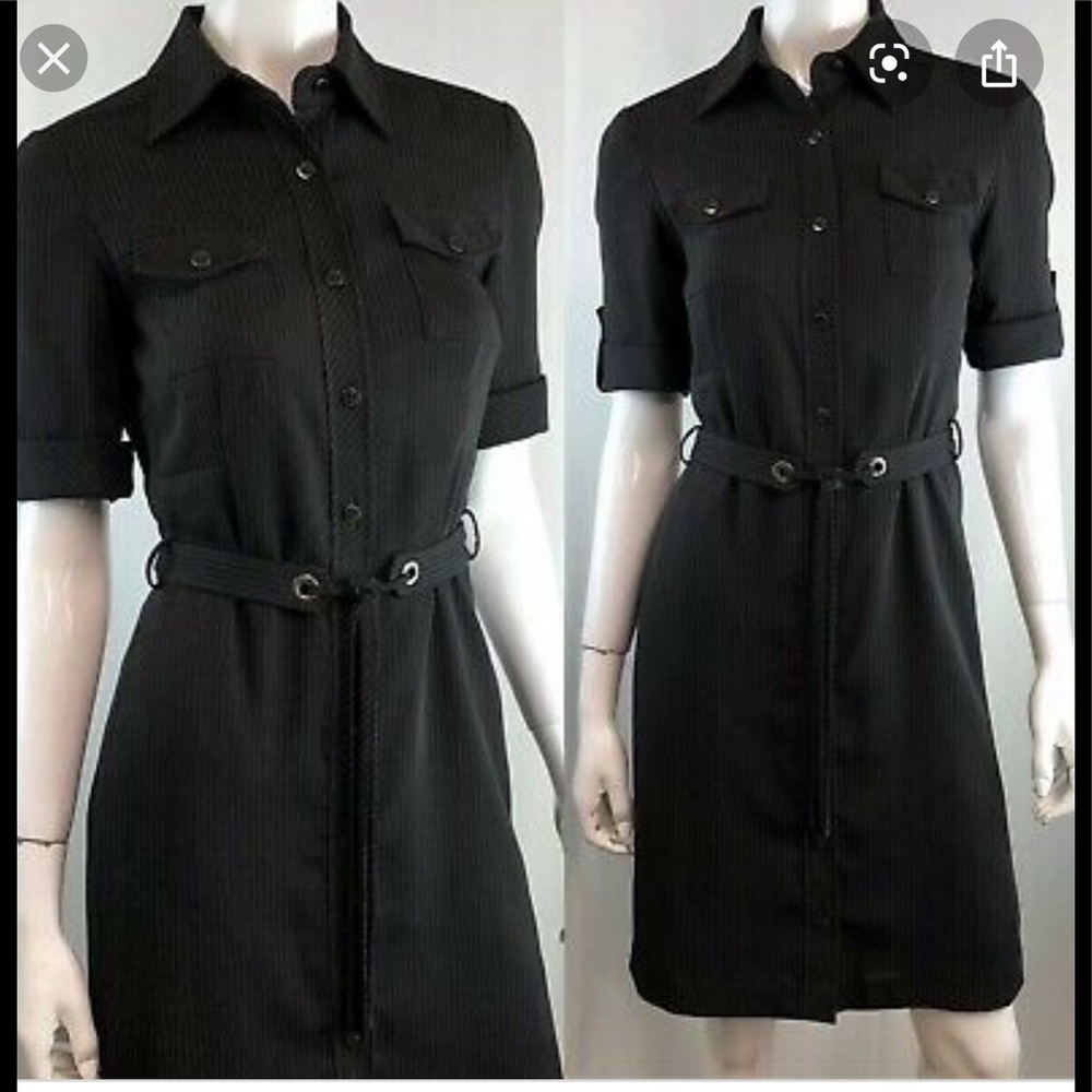 Like new Tahari button up belt dress